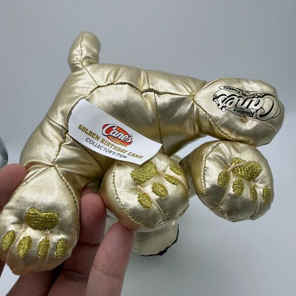 Raising Cane's 28th Golden Birthday Plush Dog 2024 Anniversary Limited Edition - Picture 3 of 6